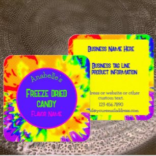 Freeze Dried Candy Custom Colourful Personalized  Square Business Card