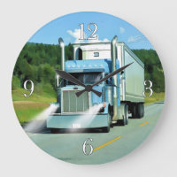 Freezer Truck Lorry-Drivers Wall Clock