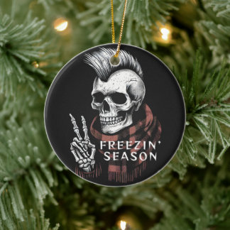 Freezin' Season Ceramic Ornament