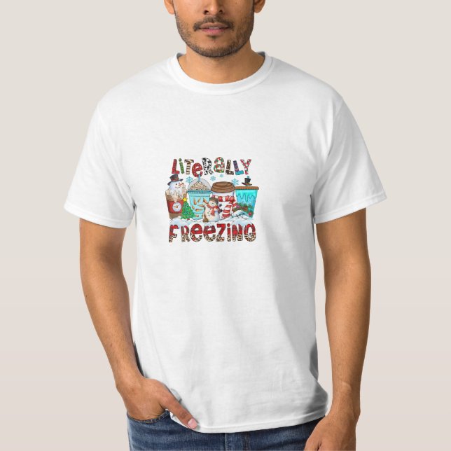 Freezing Christmas Leopard T-Shirt (Front)
