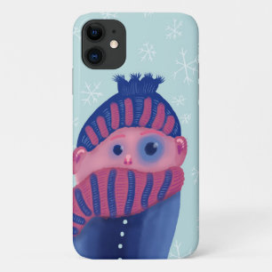Freezing Kid With Hat And Scarf In Cold Winter iPhone 11 Case