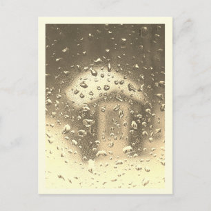 Freezing Rain on Window Vintage Postcard