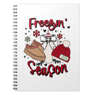 Freezing season Christmas Pregnancy Announcement Notebook