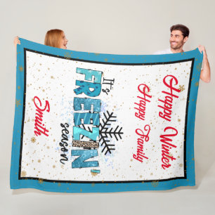 Freezing Season Customize Fleece Blanket