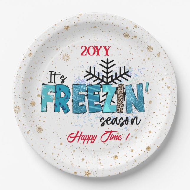 Freezing Season Customize Paper Plate (Front)