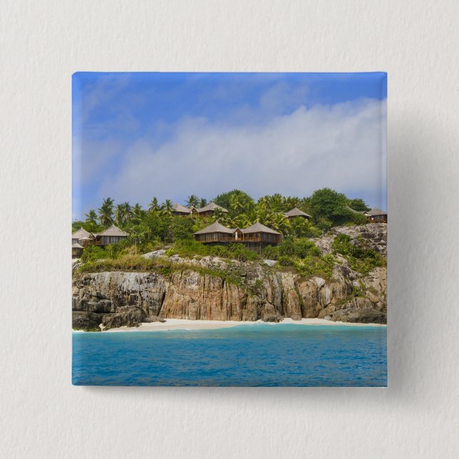 Fregate Island Resort (PR) 2 Inch Square Button (Front)