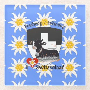 Freiburg - Fribourg Glass Coaster