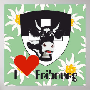 Freiburg Fribourg Switzerland Suisse Poster
