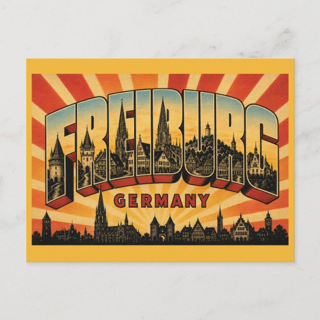 Freiburg Germany Cathedral Postcard (Front)
