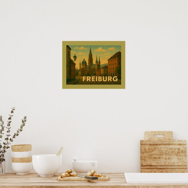 Freiburg Germany City Art Poster (Kitchen)