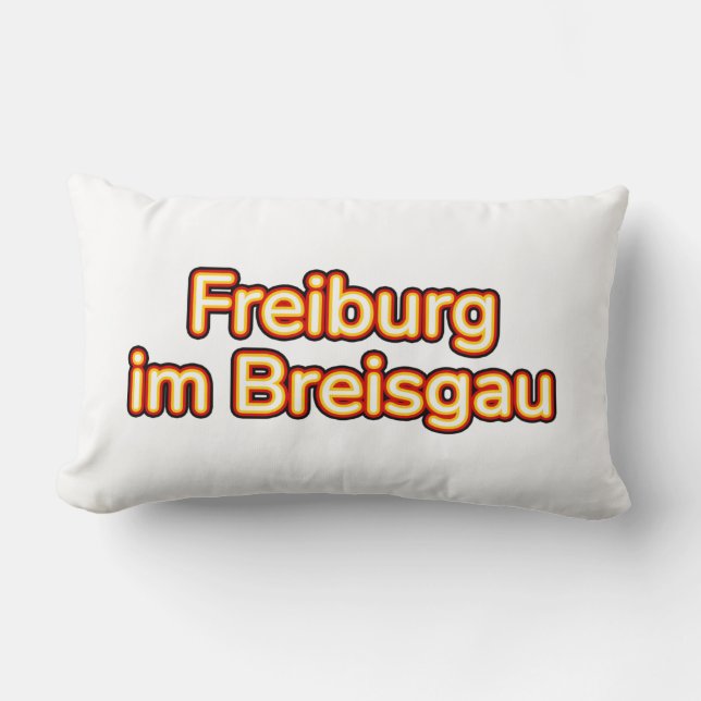Freiburg im Breisgau Deutschland Germany Lumbar Pillow (Front)