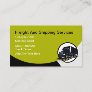 Freight And Shipping Services Modern Business Card