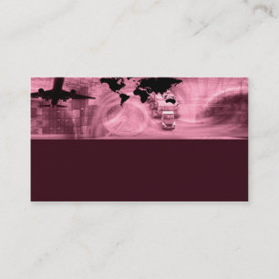 Freight Logistics Template Business Card Burgundy