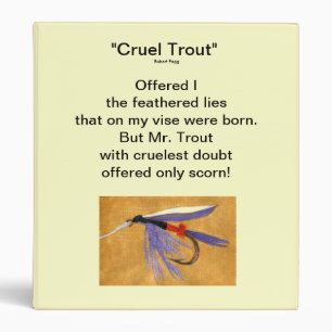 "Freight Train"-CRUEL TROUT" Fly Fishing Journal Binder