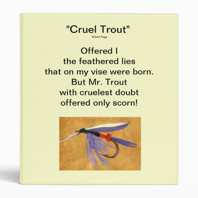 "Freight Train"-CRUEL TROUT" Fly Fishing Journal Binder (Front)