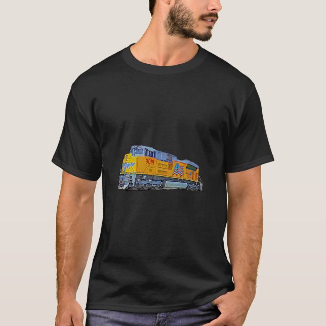 Freight Train Union Pacific Engine T-Shirt (Front)