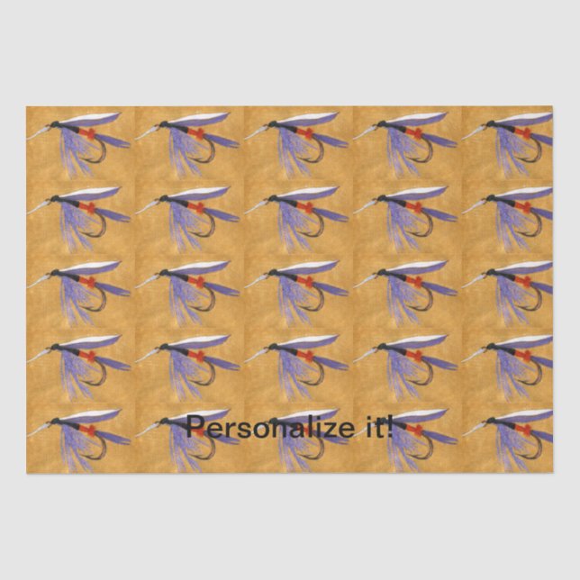 "Freight Train" wet fly, fly tying, fly fishing Tissue Paper (Front)