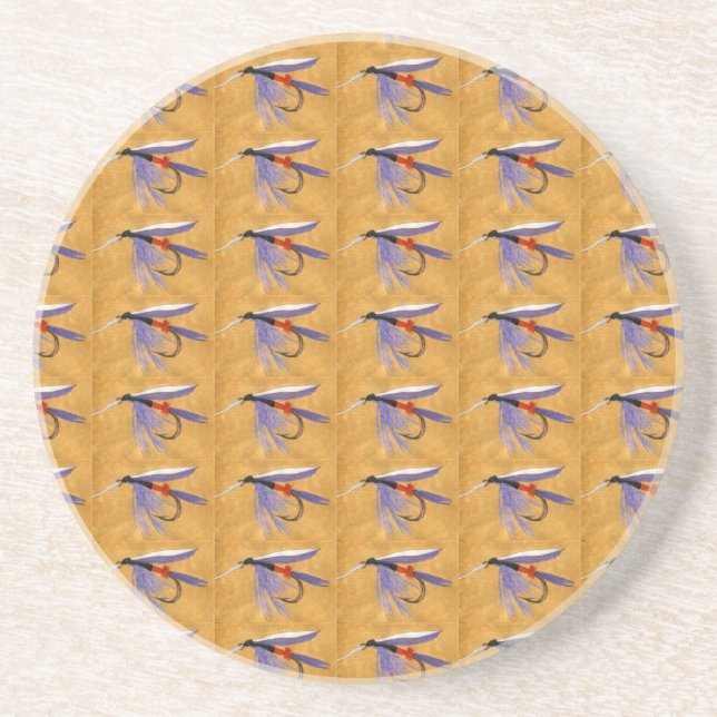 "Freight Train" Wet Trout Fly Pattern Fly Coaster (Front)