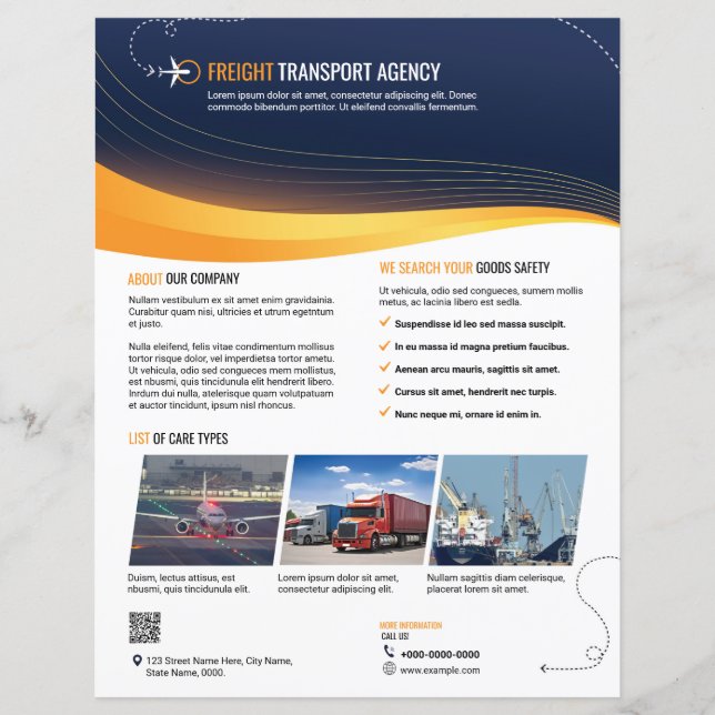 Freight Transport Agency Flyer Template (Front)