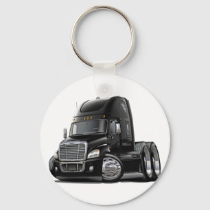 Freightliner Cascadia Black Truck Keychain