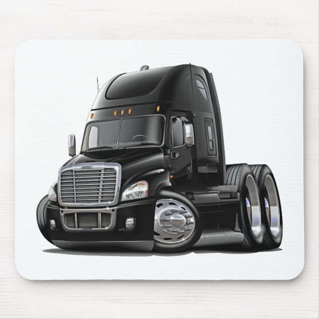 Freightliner Cascadia Black Truck Mouse Pad (Front)