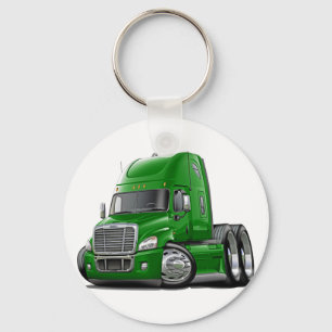 Freightliner Cascadia Green Truck Keychain