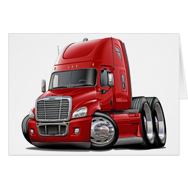 Freightliner Cascadia Red Truck (Front Horizontal)