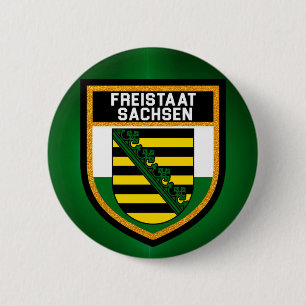 Freistaat Sachsen Flag 2 Inch Round Button
