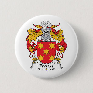 Freitas Family Crest 2 Inch Round Button