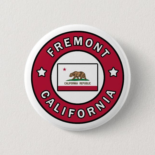 Fremont California 2 Inch Round Button (Front)