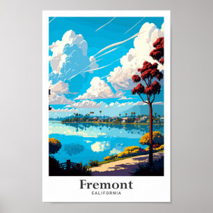 Fremont California Vintage Travel Portrait Poster