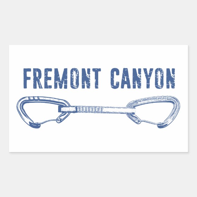 Fremont Canyon Wyoming Rock Climbing Quickdraw Sticker (Front)