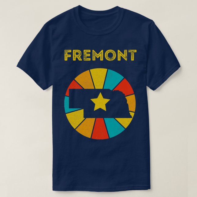 Fremont Nebraska Vintage Distressed Souvenir T-Shirt (Design Front)
