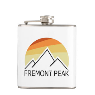 Fremont Peak Wyoming Retro Hip Flask