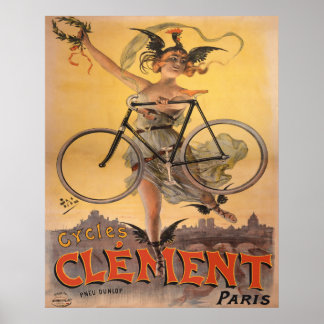 French 1898 bicycle advertisement poster