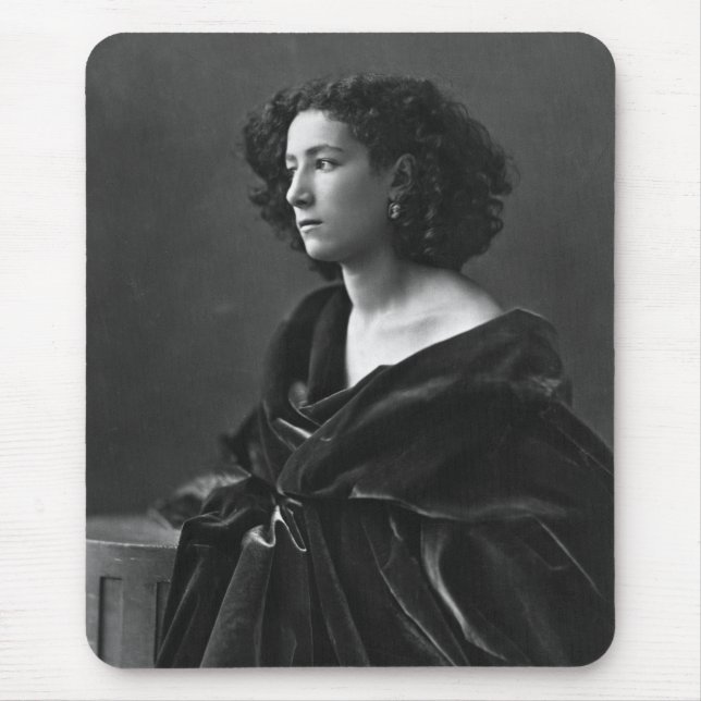 French Actress Sarah Bernhardt by Félix Nadar 1864 Mouse Pad (Front)