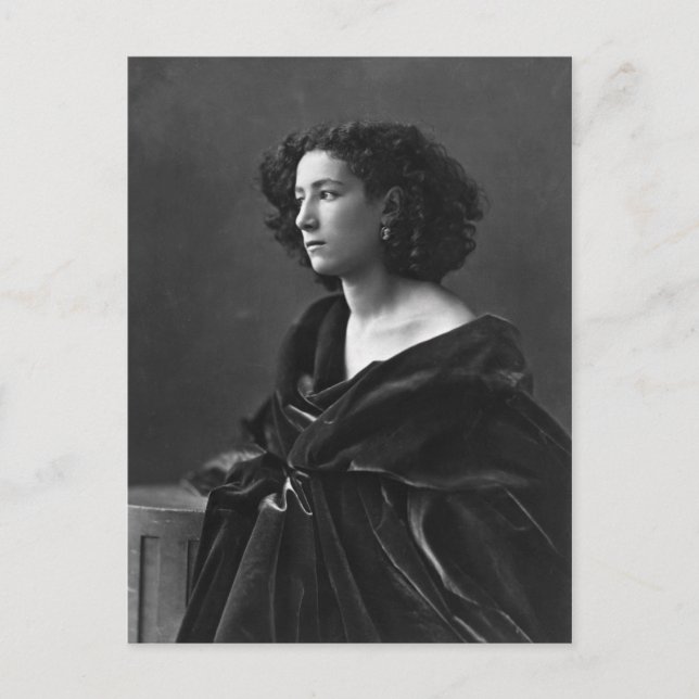 French Actress Sarah Bernhardt by Félix Nadar 1864 Postcard (Front)