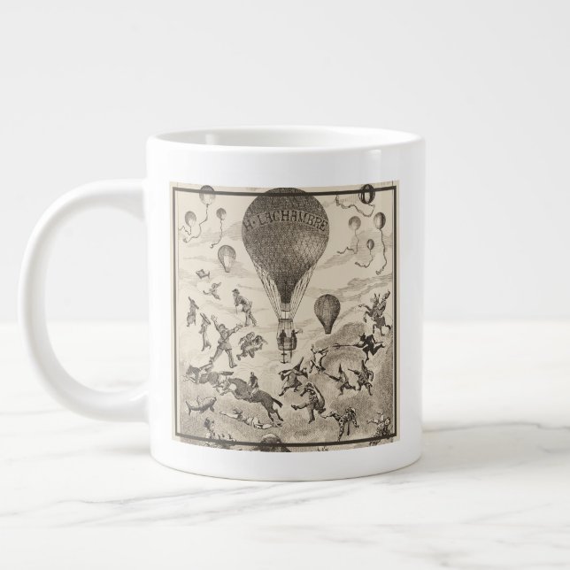 French Advertisement For Balloon Manufacturer Large Coffee Mug (Left)