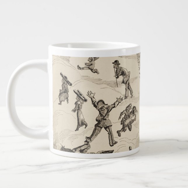 French Advertisement For Balloon Manufacturer Large Coffee Mug (Left)