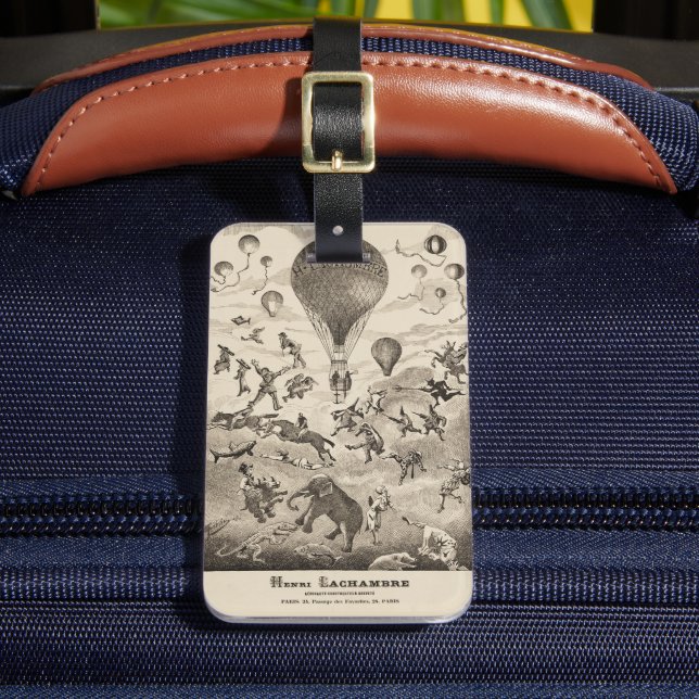 French Advertisement For Balloon Manufacturer Luggage Tag (Front Insitu 2)
