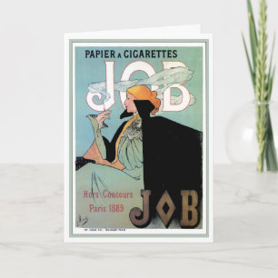 FRENCH ADVERTISING CIGARETTE POSTERART GREETING CARD
