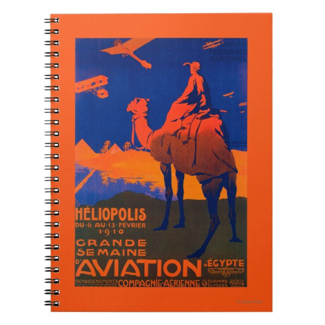French Airline Promotional Poster Notebook (Front)