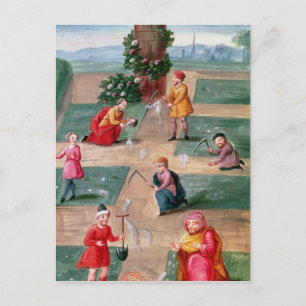 French alchemists seeking material gold postcard