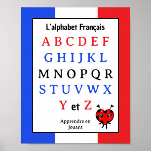 French Alphabet Kids Poster