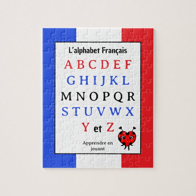 French Alphabet Kids Puzzle (Vertical)
