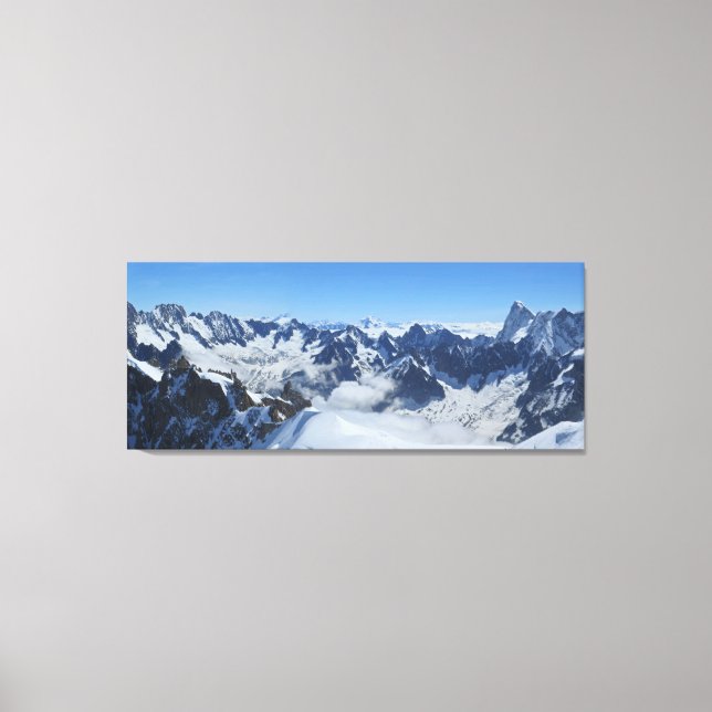 French Alps Chamonix Panorama Canvas Print (Front)