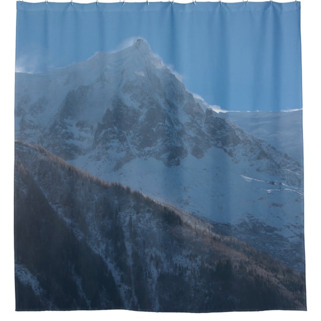 French alps mountain peaks covered with fresh snow (Front)