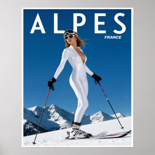 French Alps ski poster (Front)
