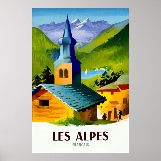 French Alps travel poster (Front)