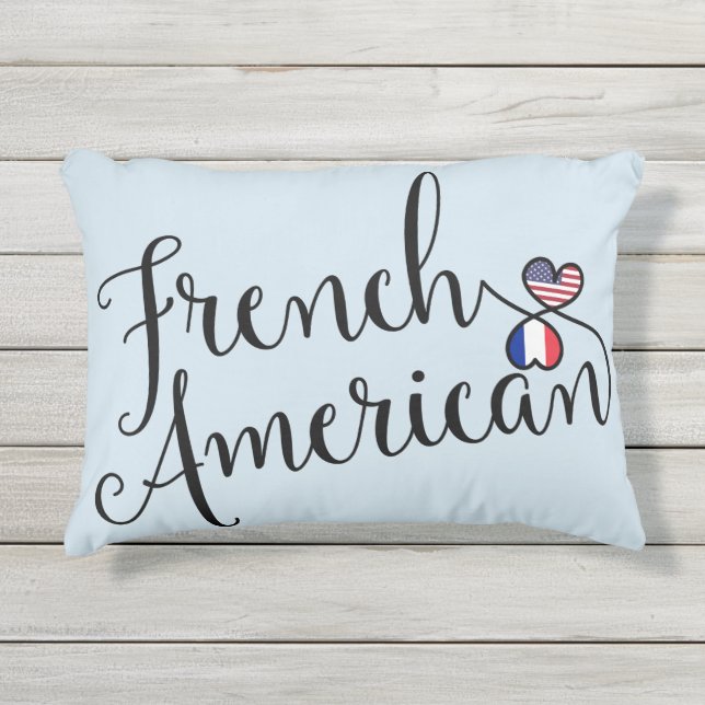 French American Entwin Hearts Accent Coussin (Devant)